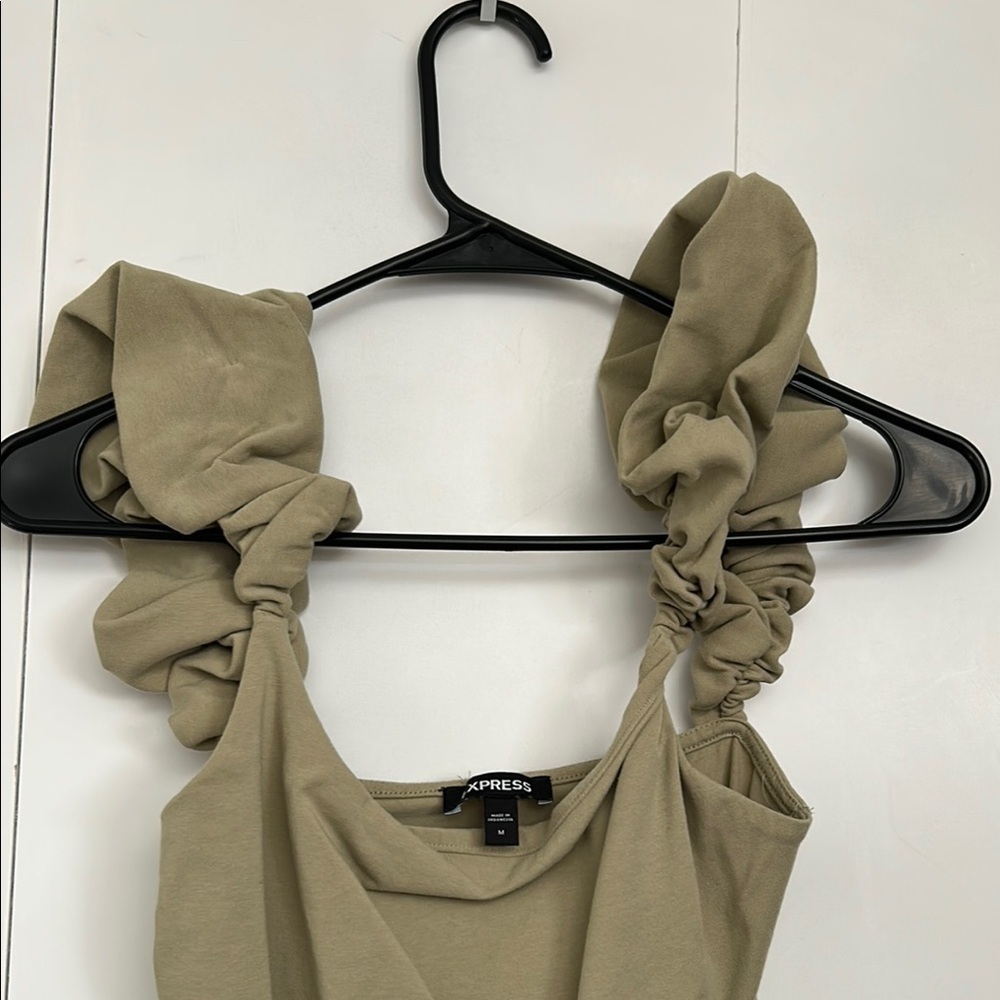 Olive Green One Piece bodysuit express - Picture 4 of 6